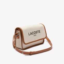 Sacs A Bandouliere | LACOSTE Sacoche A Rabat Heritage Canvas En Coton