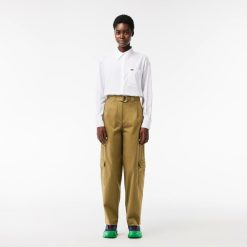 Pantalons & Shorts | LACOSTE Pantalon Cargo En Gabardine De Coton Extensible