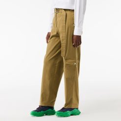 Pantalons & Shorts | LACOSTE Pantalon Cargo En Gabardine De Coton Extensible