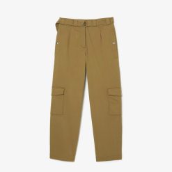 Pantalons & Shorts | LACOSTE Pantalon Cargo En Gabardine De Coton Extensible