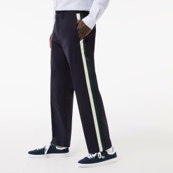 Pantalons & Shorts | LACOSTE Pantalon Chino Straight Fit A Bandes Contrastees