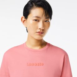 T-Shirts | LACOSTE T-Shirt En Jersey De Coton Doux Imprime Vintage