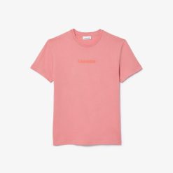 T-Shirts | LACOSTE T-Shirt En Jersey De Coton Doux Imprime Vintage