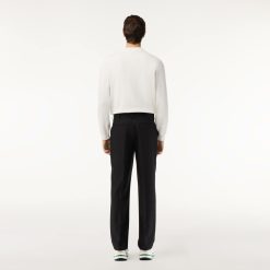 Pantalons & Shorts | LACOSTE Pantalon De Costume Uni En Twill Premium