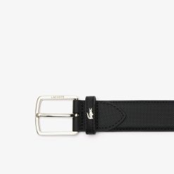 Ceintures | LACOSTE Ceinture Men'S Classic En Toile Effet Petit Pique