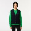 Pullovers | LACOSTE Cardigan Sans Manche A Torsades En Coton Et Laine