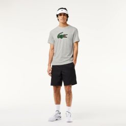 Vetements De Sport | LACOSTE T-Shirt Sport Ultra-Dry Avec Imprime Crocodile