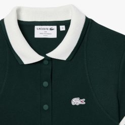 Robes & Jupes | LACOSTE Robe En Mini Pique Extensible Fabriquee En France