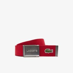 Ceintures | LACOSTE Ceinture Sangle Boucle Gravee Lacoste Edition Made In France