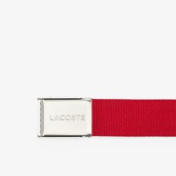 Ceintures | LACOSTE Ceinture Sangle Boucle Gravee Lacoste Edition Made In France