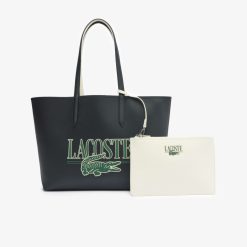 Sacs A Main & Cabas | LACOSTE Sac Cabas Anna Reversible En Petit Pique