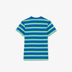 Vetements Fille | LACOSTE T-Shirt Enfant Lacoste Avec Imprime Raye En Jersey De Coton