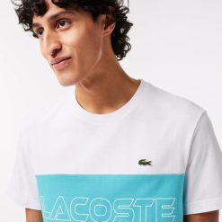 T-Shirts | LACOSTE T-Shirt Color-Block Regular Fit Imprime Lacoste