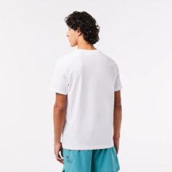 T-Shirts | LACOSTE T-Shirt Color-Block Regular Fit Imprime Lacoste