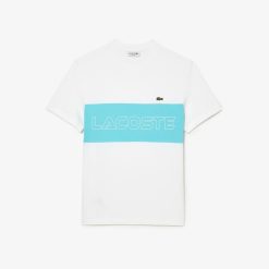 T-Shirts | LACOSTE T-Shirt Color-Block Regular Fit Imprime Lacoste