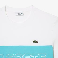 T-Shirts | LACOSTE T-Shirt Color-Block Regular Fit Imprime Lacoste