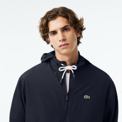 Survetements | LACOSTE Veste Courte Sportsuit Avec Capuche Amovible En Tissu Deperlant