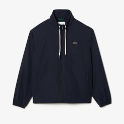 Survetements | LACOSTE Veste Courte Sportsuit Avec Capuche Amovible En Tissu Deperlant