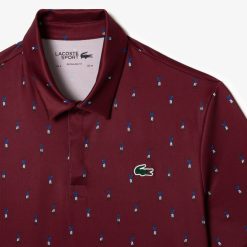 Vetements De Sport | LACOSTE Polo Imprime Homme Lacoste Golf En Polyester Recycle