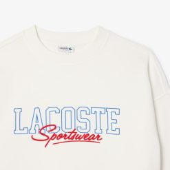 Vetements Fille | LACOSTE Sweatshirt A Col Rond Avec Imprime En Molleton