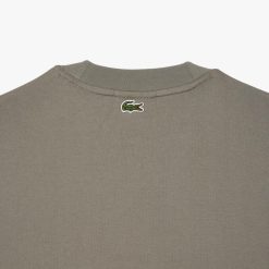 T-Shirts | LACOSTE T-Shirt Brode Loose Fit En Jersey De Coton Epais