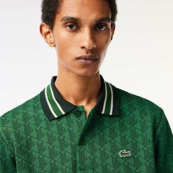 Polos | LACOSTE Polo Motif Monogramme Classic Fit A Col Contraste