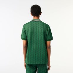 Polos | LACOSTE Polo Motif Monogramme Classic Fit A Col Contraste