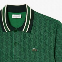 Polos | LACOSTE Polo Motif Monogramme Classic Fit A Col Contraste