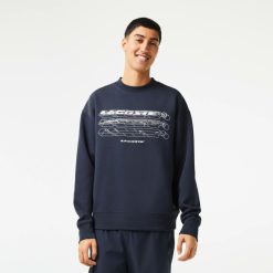 Sweatshirts | LACOSTE Sweatshirt Homme Lacoste Loose Fit Avec Marquages Sur Le Devant