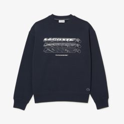 Sweatshirts | LACOSTE Sweatshirt Homme Lacoste Loose Fit Avec Marquages Sur Le Devant