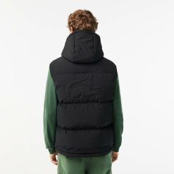 Manteaux & Vestes | LACOSTE Doudoune Sans Manche Deperlante En Duvet Avec Crocodile Matelasse