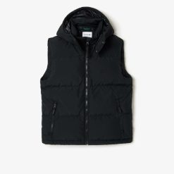 Manteaux & Vestes | LACOSTE Doudoune Sans Manche Deperlante En Duvet Avec Crocodile Matelasse