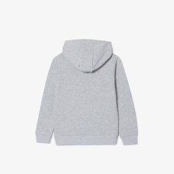 Vetements Fille | LACOSTE Sweatshirt Zippe A Capuche Enfant Lacoste Avec Poche Kangourou