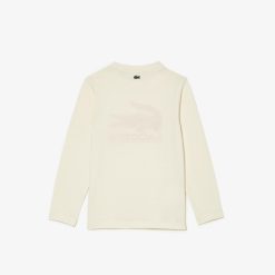 Vetements Garcon | LACOSTE T-Shirt Manches Longues A Imprime Contraste