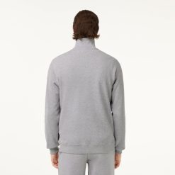 Pullovers | LACOSTE Sweatshirt A Col Montant Zippe En Coton Uni