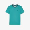 T-Shirts | LACOSTE T-Shirt Avec Col Raye En Mini Pique Stretch