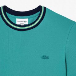 T-Shirts | LACOSTE T-Shirt Avec Col Raye En Mini Pique Stretch