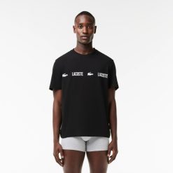 Sous-Vetements & Vetements D'Interieur | LACOSTE T-Shirt De Pyjama Avec Inscriptions En Jersey