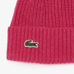 Chapeaux & Casquettes | LACOSTE Bonnet Maille Cotelee En Cachemire