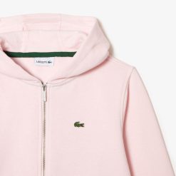 Vetements Garcon | LACOSTE Sweatshirt Zippe A Capuche Enfant Lacoste Avec Poche Kangourou