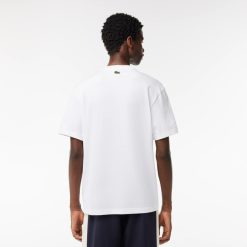 T-Shirts | LACOSTE T-Shirt Relaxed Fit En Jersey Avec Badge Matelasse