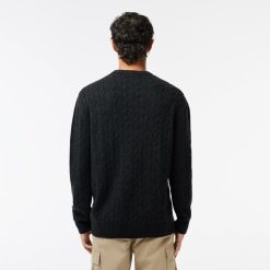 Pullovers | LACOSTE Pull Classic Fit Maille Torsadee En Laine