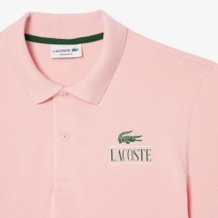 Polos | LACOSTE Polo Mini Pique Stretch Imprime Signature Lacoste