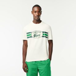 T-Shirts | LACOSTE T-Shirt Imprime Monogramme Regular Fit En Coton