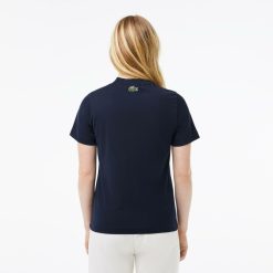 T-Shirts | LACOSTE T-Shirt En Jersey Avec Broderie