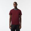 T-Shirts | LACOSTE T-Shirt Avec Col Raye En Mini Pique Stretch