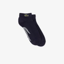 Vetements De Sport | LACOSTE Chaussettes Basses Lacoste Sport En Coton Imprime Crocodile