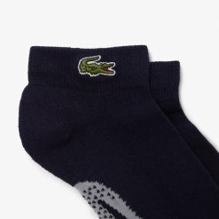 Vetements De Sport | LACOSTE Chaussettes Basses Lacoste Sport En Coton Imprime Crocodile