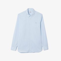 Chemises | LACOSTE Chemise Homme Lacoste Slim Fit A Carreaux En Popeline Stretch