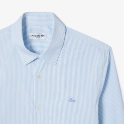 Chemises | LACOSTE Chemise Homme Lacoste Slim Fit A Carreaux En Popeline Stretch